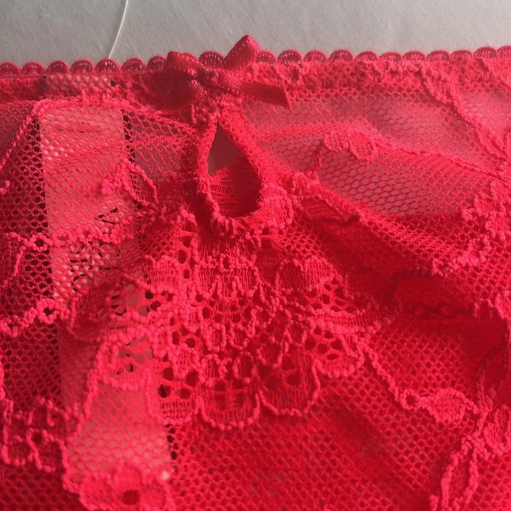 Victoria’s secret women  pink lace bikini panties size M NWT